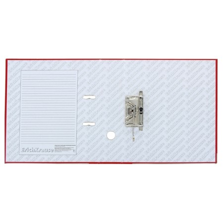 A4, 70 mm, Erichkrause, Standard, Bumvinyl, with label on the spine, lower metal knant, red-3