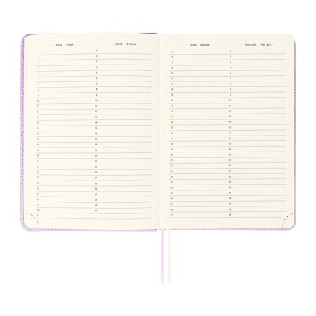 The diary is low, A5, 136 sheets, leatherette, Devente. Tailor, a solid cover with foam rubber, knife, perforation, liesse, block 70%, lilac-10