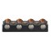 Front Facade "Gloss", FSD-044, 8 W, 3000K, 4 rays, IP65, 220 V, plastic, black