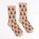 Women's socks, beige color/bears, size 23-25 ​​(37-40)