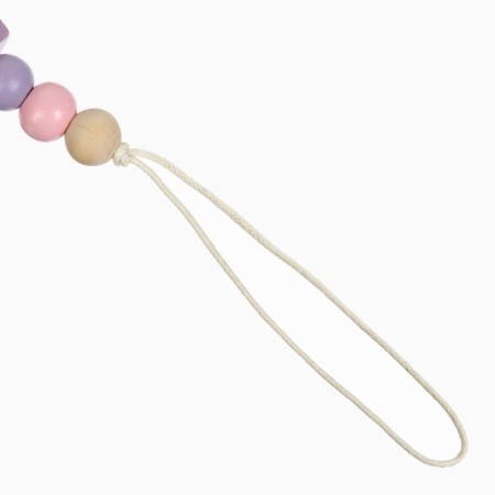 Holder for the nipple - dummy "ring", wooden, pink color-7