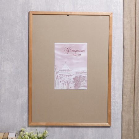 Photo frame pine С24 oak 50x70 cm (plastic screen)