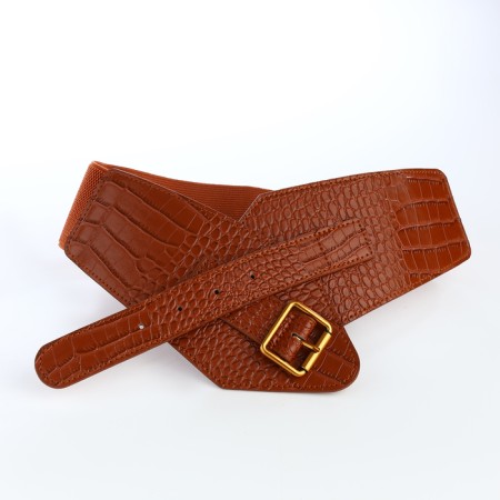 Women's belt, width 10 cm, red color-3