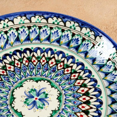 Largan Rishtan ceramics "Patterns", 25 cm, blue-2