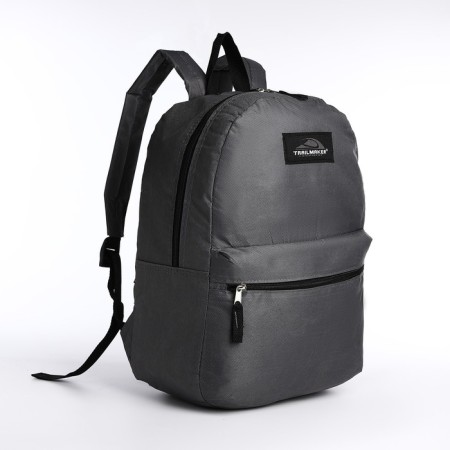 A backpack with a zipper, an outer pocket, the color is gray-2