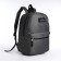 A backpack with a zipper, an outer pocket, the color is gray