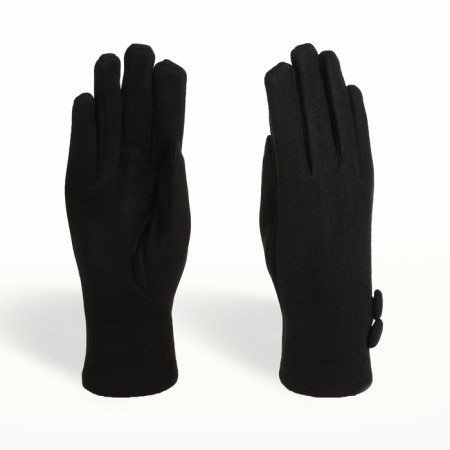 Gloves are female, dimensionless, without insulation, black color
