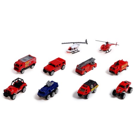 Metal machine "Firefighters", set of 10 pcs.-2