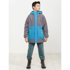 Windbreaker for boys, height 128 cm, gray color