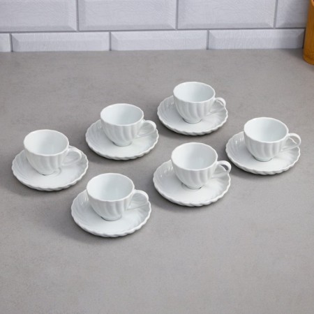 Carmen coffee set, 12 items, 6 cups 60 ml, porcelain, Iran-1