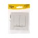 Tot Elegant switch, 10 a, 2 cl., With backlight, hidden, white