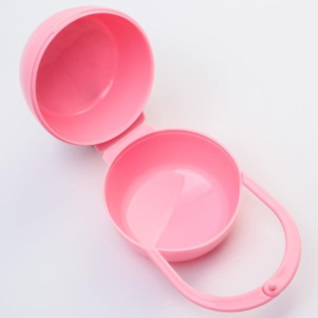 A container for storing and sterilizing children's nipples and dummy, pink color-2