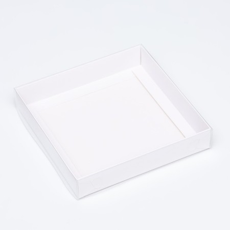 Box the team, white with PVC lid, 16 x 16 x 3 cm-1