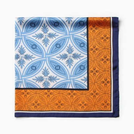 Women's scarf minku 70*70 cm, blue-2
