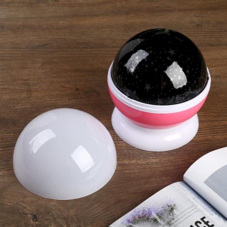 Star Project Night Projector, rotation, (4AAA or USB) pink 12*10 cm Risalux-3