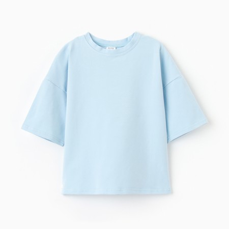 Children's Minaku T -shirt: Basic Line Kids, Blue Color, Height 92 cm-1