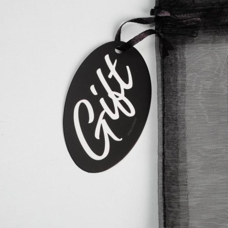 Bager Organza Black Black “Gift”, with a nameplate 16 x 24 cm +/- 1.5 cm-2