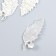 Decor for creativity Metal, plastic "Leaf with pearls and rhinestones" silver 5.5x2.2 cm