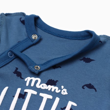 Detail overalls with closed legs "Dino", blue color, height 56-1