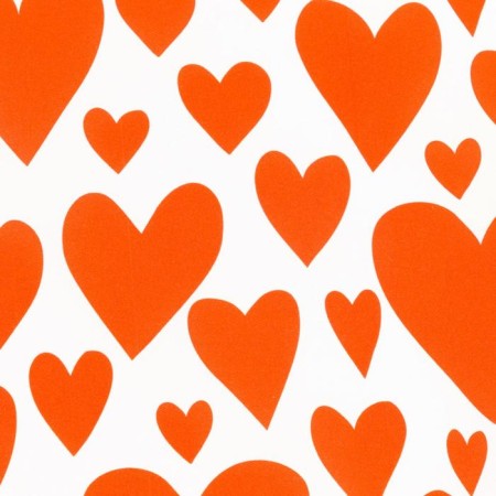 Apron "Ethel" Red Hearts 60x65cm, 100% cotton, sarzha 190 g/m2-5