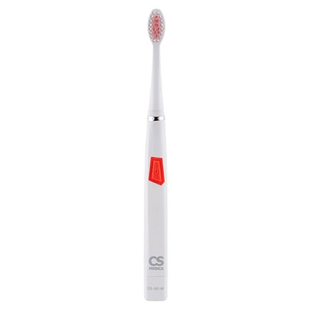 Electric toothbrush CS Medica CS-167-W, sound, 28000 dv/min, 2 nozzles, white