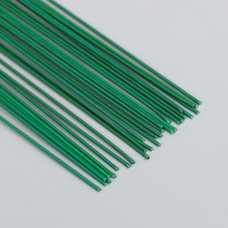 Wire for creativity "Blumentag" 0.7 mm, 30 pcs, 40 cm, in a plastic braid green-1