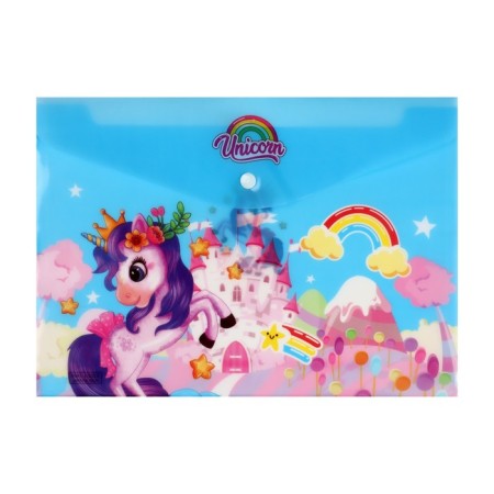 Folder-convert on the button, A4, 180 μm, "unicorn", mix-1