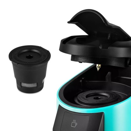 Coffee machine KitFort KT-7121-2, capsule, 800 watts, 0.36 l, turquoise-2