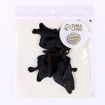 Set for decorating "Butterflies", set 12 pcs, black color-4