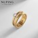 Ring Xuping Burning, white color in gold, size 19
