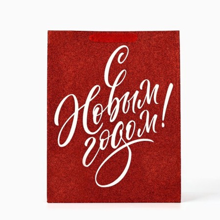 New Year's Gift Laminated Package Happy New Year, Glitter, L, 31 x 40 x 11.5 cm, New Year-1