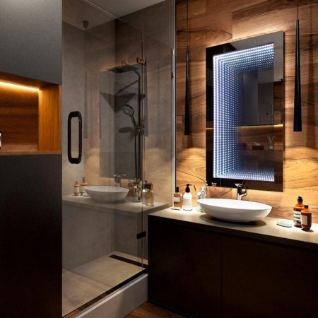 Mirror with Doratiz LED lighting "Leia", 600x800 mm, switch-sensor for movement-1