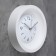 Wall clock, series: classic, smooth move, d = 25.4 cm, without glass, white