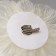 Textile “flower” brooch voluminous, weightless, white color