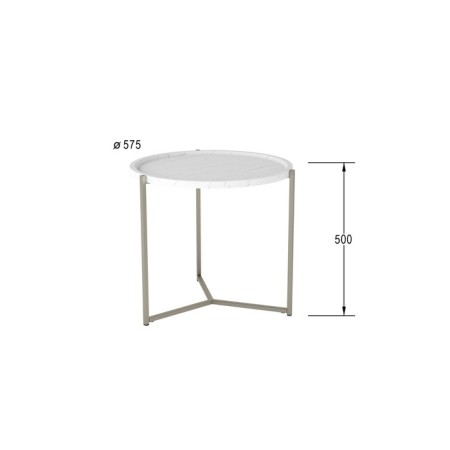 Bruno's table, 575 × 757 × 500 mm, white marble-3