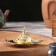 Kurilnitsa for incense powder and cones "Liszt", golden, 6.2x13 cm