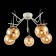 Ceiling EVOLUCE lamp. Sle110202-05. Calletta. 5x40 watts, E14, 57x57x26 cm, white color