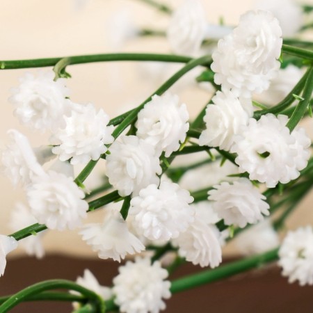 Flowers artificial "Divine dryfille" 1x53 cm, white-1