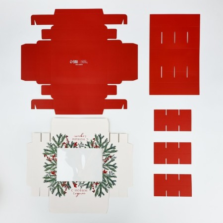 Folding box under 12 sweets "New Year's aroma", 14.4 x 18.4 x 3.8 cm, New Year-5