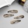 Invisibility for hair "openwork" (set 6 pcs) strip, 5 cm, dark silver