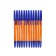 A set of ballpoint pens 12 pieces, a rod 0.7 mm, blue, orange body with a blue cap