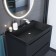 Sink uperwood Classic quartz 70 cm, quartz, black matte, coal