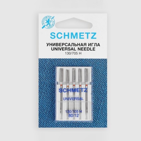 Needles for household sewing machines, universal, No. 80, 5 pcs-5