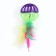 Ball for cats with a tambourine "Hurry with a pen", 4 cm, light green purple