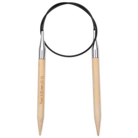 Circular knitting needles, bamboo, 9.0 mm/60cm, 1 pc-1