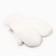 Women's mittens minku, milk color, 26 cm