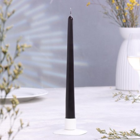 A set of antique candles, 2.3x 24.5 cm, 5 hours, 55 g, 4 pieces, black