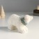 Souvenir Ceramics "White Bear in Green Charf" 16.5x7.5x10 cm