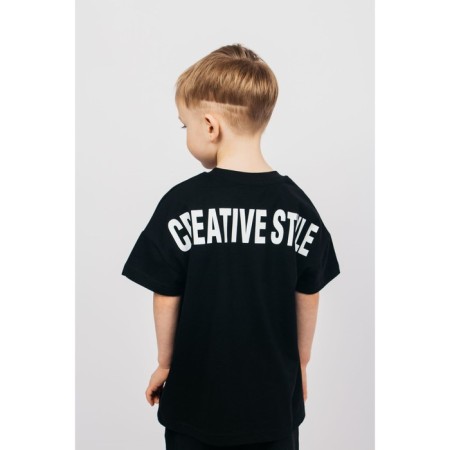 T -shirt for a boy, height 116 cm, black color-1