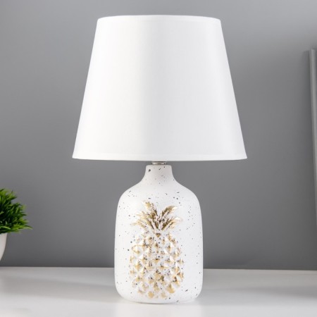 Board lamp "Pineapple" E14 40W white gold 20x20x32cm Risalux